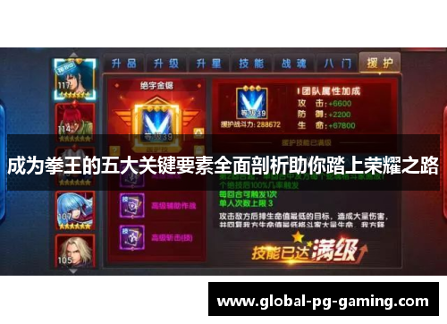 成为拳王的五大关键要素全面剖析助你踏上荣耀之路